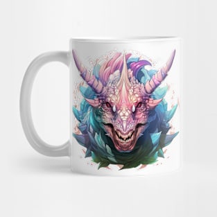 An abstract design featuring a triceratops Mug